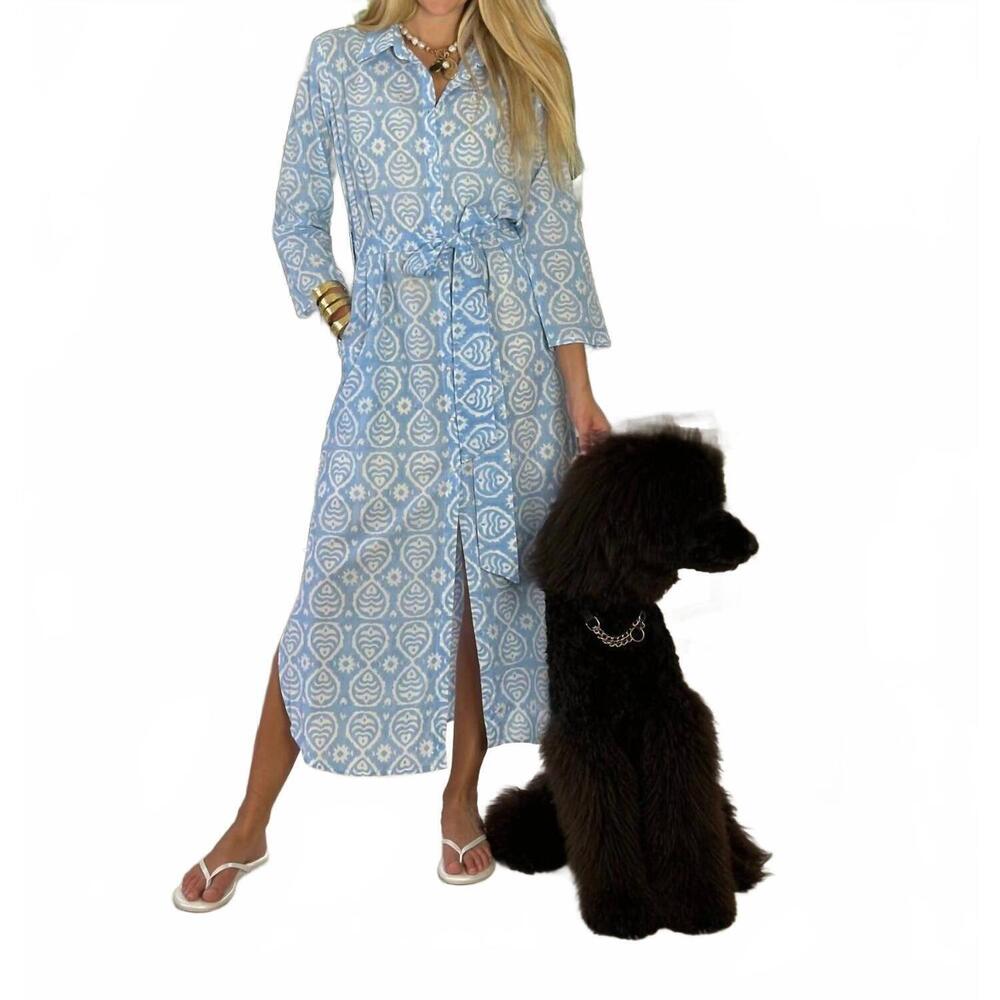 NEW JUST DARVINY dar midi dress in mermaid french blue